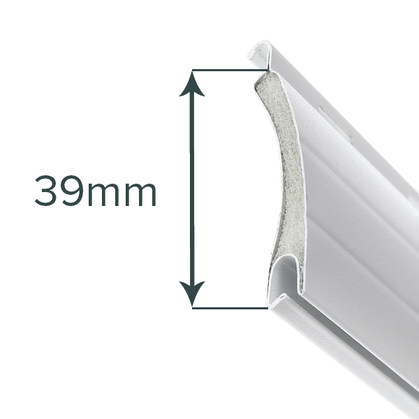 ALU 39 – ausgeschäumtes Aluminiumprofil, 39 mm Deckhöhe