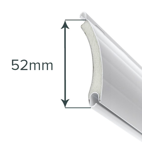 ALU 52 – ausgeschäumtes Aluminiumprofil, 52 mm Deckhöhe