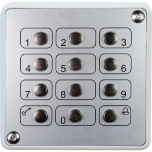 kaiser nienhaus funk tastatur mit edelstahltasten, alu frontplatte (100680)